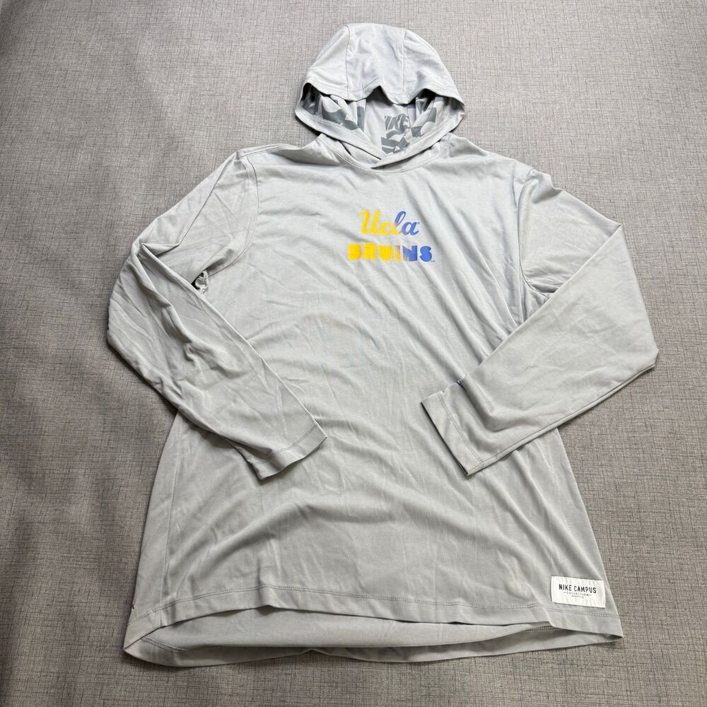 Nike Campus Dri-Fit Hoodie Women's L Football Lightweight Activewear UCLA Bruins